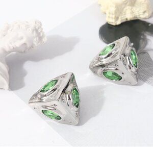 Alexis Bittar Large Gemstone Clip-On Earrings